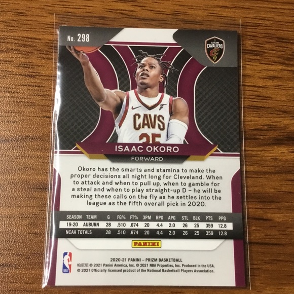 NBA Panini Prizm Isaac Okoro RC ROOKIE - Picture 2 of 2